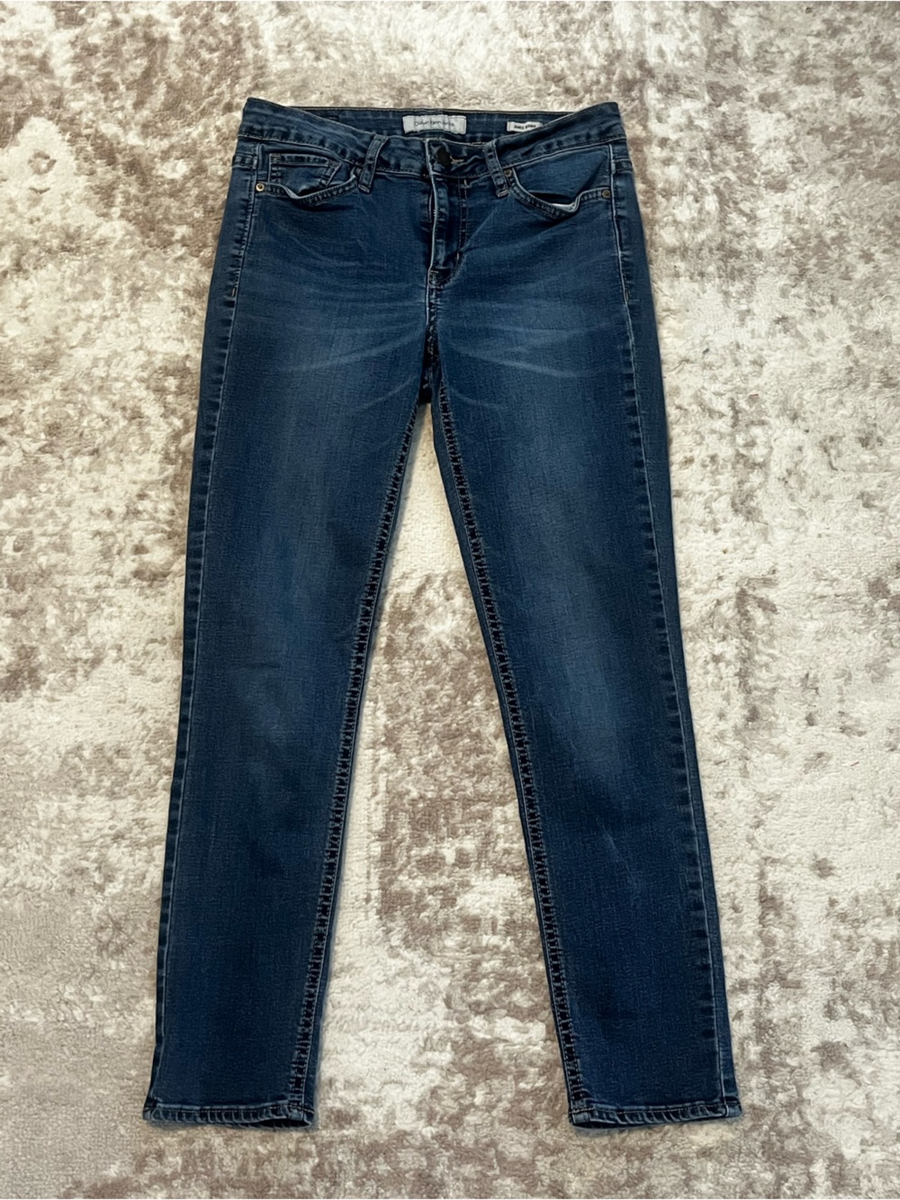 Calvin Klein Jeans Womens Size 6 Ankle Skinny Dark Wash Stretch Blue Denim